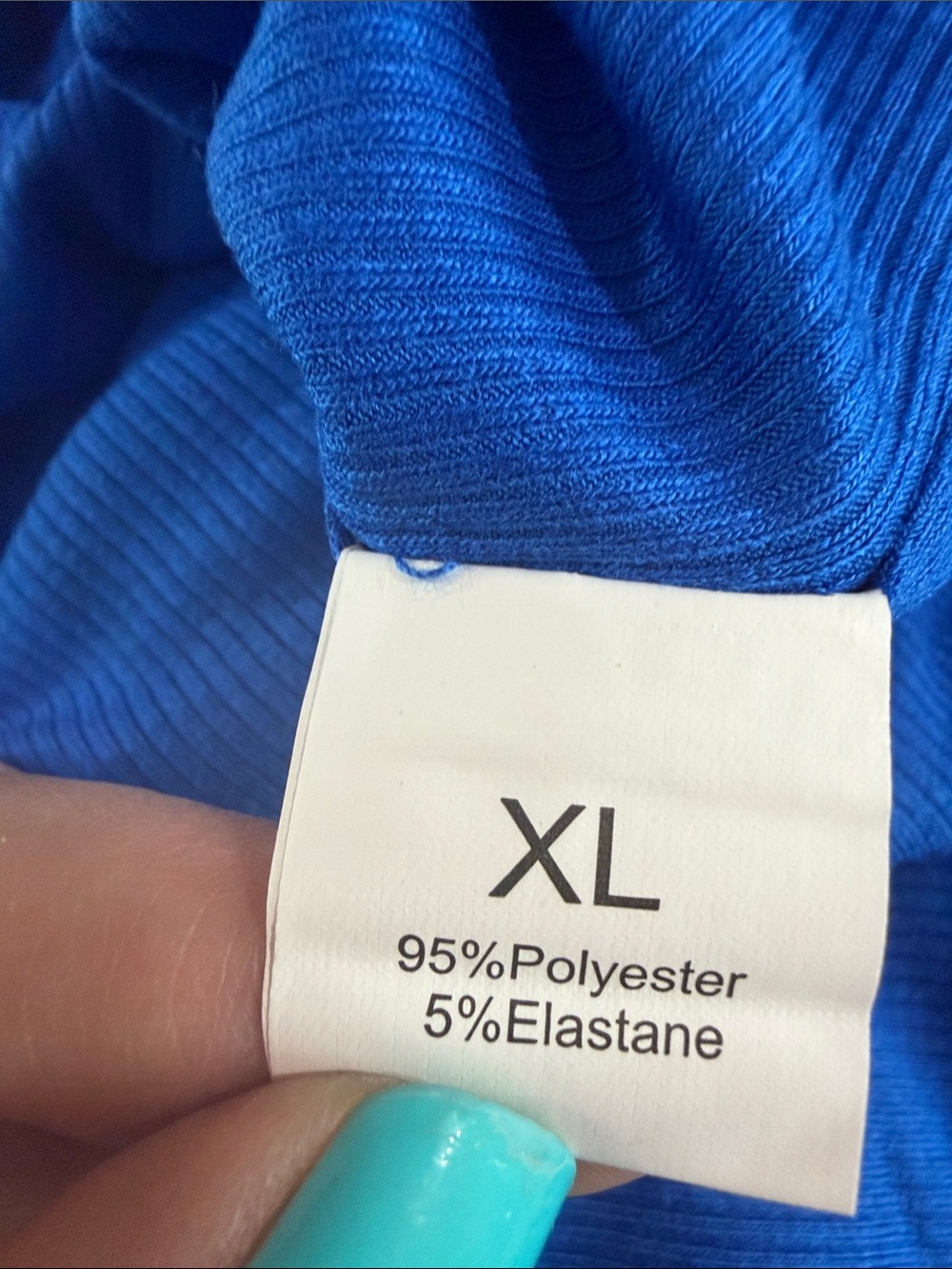 Blue Ribbed Square-Neck Tank Top - Picture 5 of 5